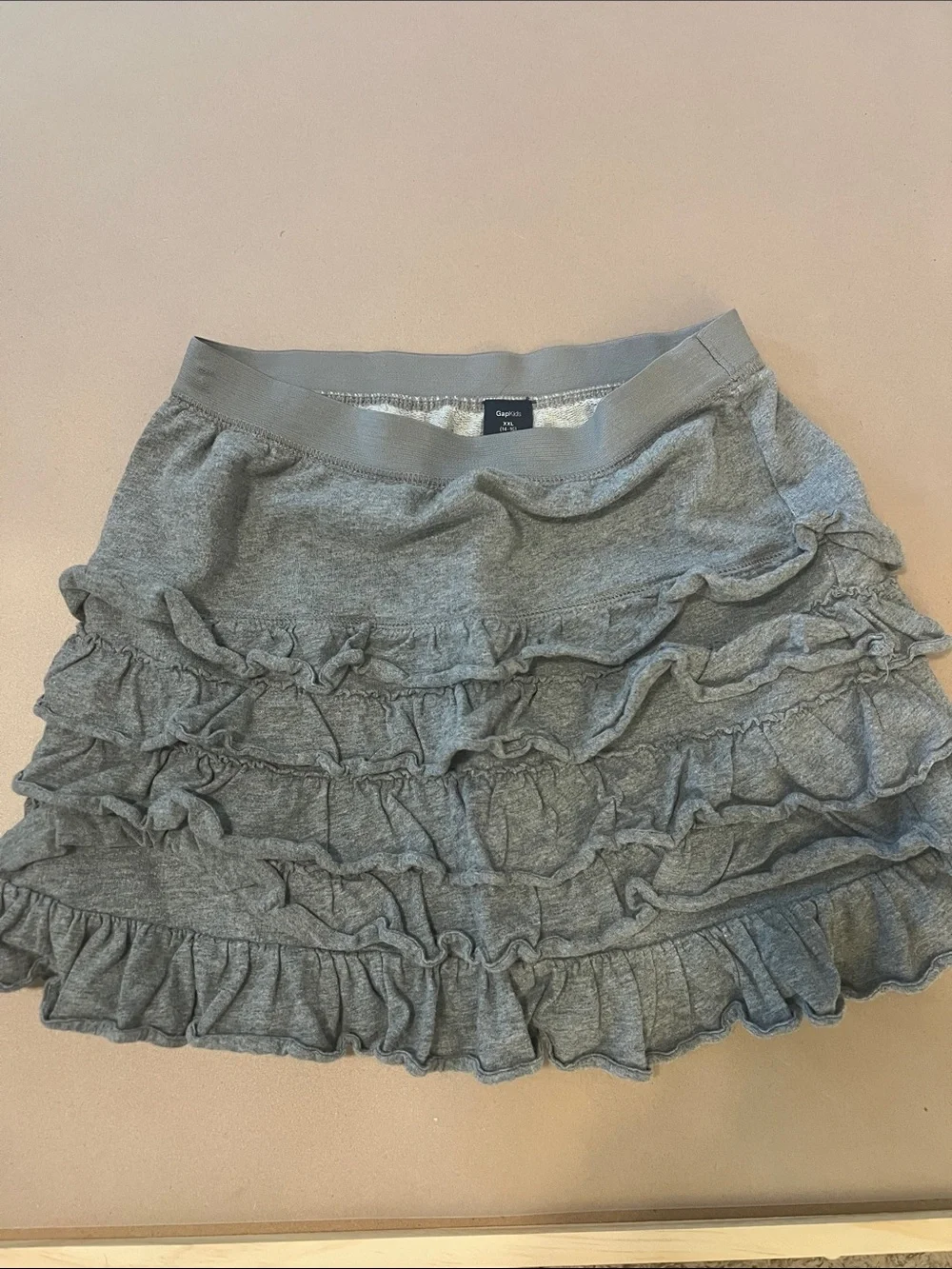 GAP Heather Gray Ruffle Mini Skirt